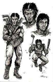 Kevin Eastman - Casey Jones Original Art Character Designs