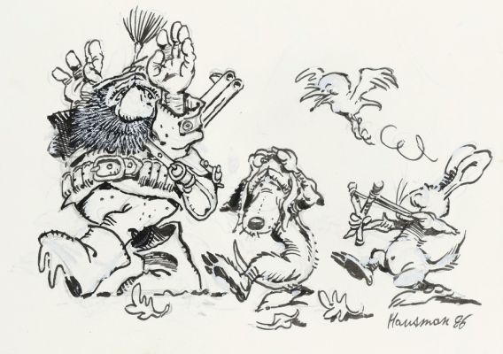 Hausman | Illustration à l’aquarelle pour le mois… | AZ auction