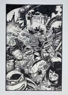 TMNT #95 KEVIN EASTMAN‘S ORIGINAL COMIC COVER ART 1ST APPEARANCE OF JENNIKA