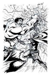 Robert Gill - Marvel‘s Avengers Thor #1 P 10 Splash (Hulk Battles Thor!!! Wow!!)