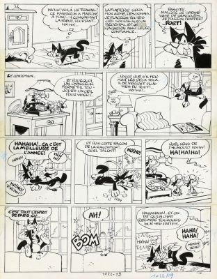 Macherot | Lot 399 - Sibylline, planche n°4 à l’encre de Chine du… | AZ auction