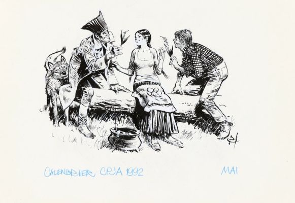 Follet | Lot 082 - Les Zingari, illustration à l’encre de Chine et… | AZ auction