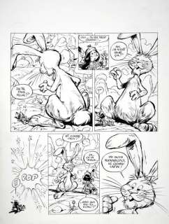 YAKARI. TOME 4. YAKARI ET NANABOZO. Encre de Chine pour la planche 5 de cette aventure... | Coutau Bégarie