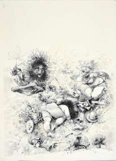 KATMANDOU. Encre de Chine pour une illustration parue dans Fluide Glacial en 1976.... | Coutau Bégarie