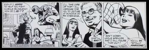 The Amazing Spider-Man Original Comic Strip Art 8-19-1986 | Goldberg Coins & Collectibles
