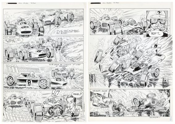 Denayer | Alain Chevallier, planches n°3 et 4 à l’encre… | AZ auction