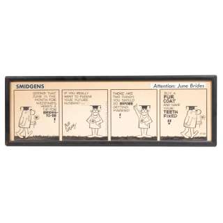 SMIDGENS ORIGINAL SIGNED COMIC STRIP, BOB CORDRAY | misc / divers