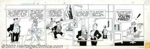 George McManus-Original Art Comic Strip Art for Bringing Up Father (King Features, 1942). A very nice daily strip - | Heritage