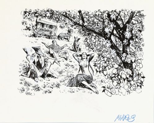 Follet | Lot 113 - Les Zingari, illustration à l’encre de Chine et… | AZ auction