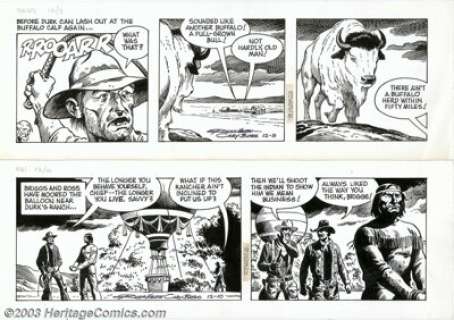 Russ Heath - Original Comic Strip Art for The Lone Ranger, Group of 2 Dailies (Special Features, 1982). Two - | Heritage