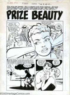 Bob Powell - Original Art for First Love Illustrated #82, Complete 6 page Story, "Prize Beauty" (Harvey, - | Heritage
