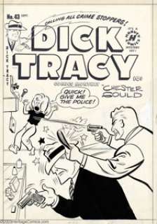 Al Avison - Original Cover Art for Dick Tracy #43 (Harvey, 1952). Al Avison takes a turn at the chisel-chinned - | Heritage