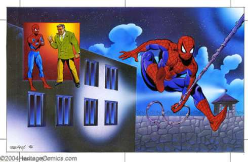 Ken Steacy - Original Art Splash Page for Spider-Man (Marvel, 1996). Nice double-page spread from an unidentified - | Heritage