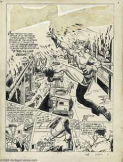 Al Avison (Attributed) - Original Art Splash Page to Shock Gibson story from Speed Comics #11 (Harvey, 1941). - | Heritage