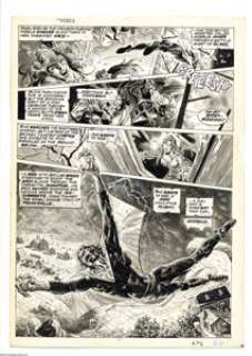 Sonny Trinidad - Vampire Tales #10, page 16 Original Art (Marvel, 1975). Morbius is showcased in full flight as he - | Heritage