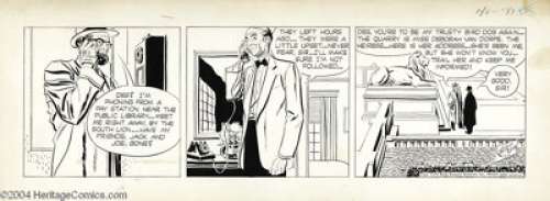 Alex Raymond - Rip Kirby Daily Comic Strip Original Art, dated 12-4-50 (King Features Syndicate, 1950). Alex - | Heritage