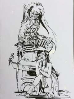 Hub | Dessin original  - Projet pour ex-libris  - Okko | Catawiki