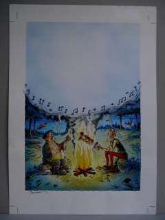 Bosschaert, Jan - Originele tekening in kleur - Prent De Galliër / Tistjen dop | Catawiki