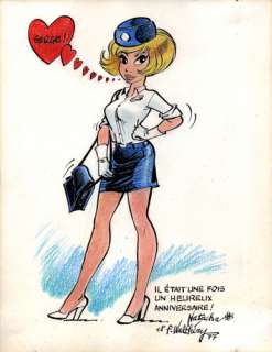 Walthéry | Natacha, illustration couleurs Ã  l’encre de Chine… | Banque Dessinée