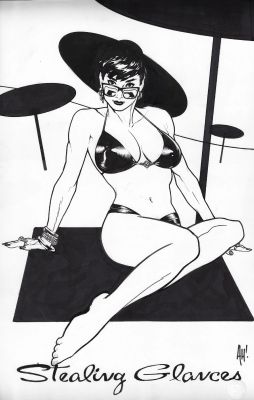 Adam Hughes - Catwoman (Unused Cover) Lake Como Print