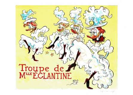 Fernandez, Tony - Original Mixed Media Artwork - Daisy Duck inspired by Henri de Toulouse-Lautrec | Catawiki