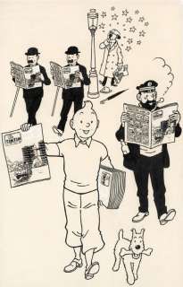 Hergé | HERGÉ TINTIN Illustration originale pour la couverture de onze recueils brochés... | Daniel Maghen Enchères