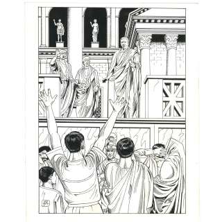 Ruffieux Jean-Marie (1936-2002) | Planche originale en noir et blanc Encre de Chine, signé Dimensions : 32,5 x 25 cm. | HVMC