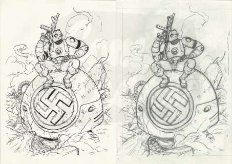 Ricardo VenÃ¢ncio - Atomic Robo Illustration (pencils and inks pack)