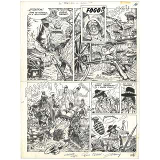 Jarry Charles (1942-2019). Costa. Planche N°2. | Encre de chine. Dimensions : 46,5 x 35 cm. Signé avec envoi. | HVMC