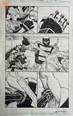 John Romita Jr. Danny Miki | All-Star Batman 3 Pg 05 (Dc, 2016) Spiked Bat-Knuckles | Will’s Comic Art Page