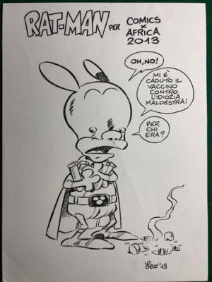 Rat-man - leo ortolani - illustrazione originale - Ratman FINO A DOMANI | eBay Europe