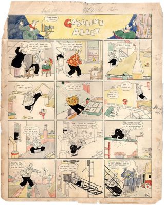 Frank King - Gasoline Alley 3/26/22 Hand Colored Sunday