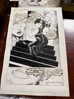 Original Art Pat Broderick Alpha Flight 123 pg 14 1993 splash page?