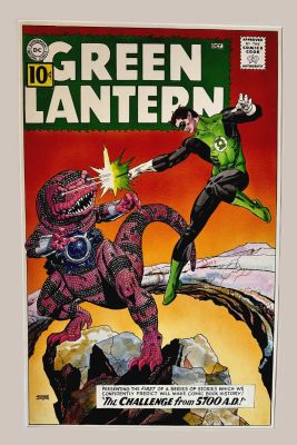 Gil Kane | Green Lantern #8 Huge 20 X 30 Inch Mixed Media Cover Reinterpretation Painting | Romitaman