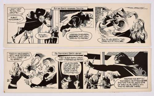 Garth: The Beast of Ultor. 2 original consecutive artworks (1974) drawn and… | Comic Book Auctions ltd