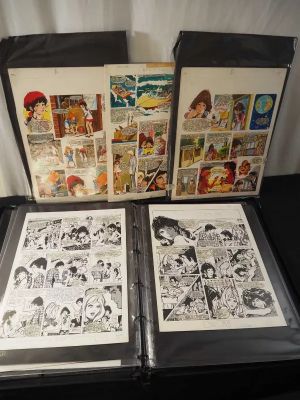 Lot 82 - PRINCESS TINA - 18 pages of original colour and black/white interior comic book art, for this title, | Excalibur Auctions