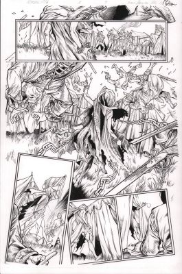 Jay Leisten | Marvel 1776 #1 P.9 - Wanda Enters the Camp - Signed - 2025 | Anthony’s Comic Book Art