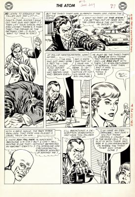 Gil Kane, Murphy Anderson | The Atom #13 P 7 (Atom Battles the Villain & Goes To Police Station!) Large Art - 1964 | Romitaman