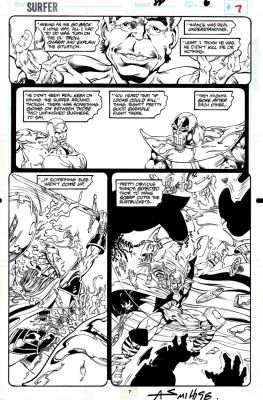 Andy Smith, Tom Christopher - Silver Surfer #88 P 7 (Pip the Troll, Silver Surfer, Thanos, Lady Sif & Thor Battling!) 1993