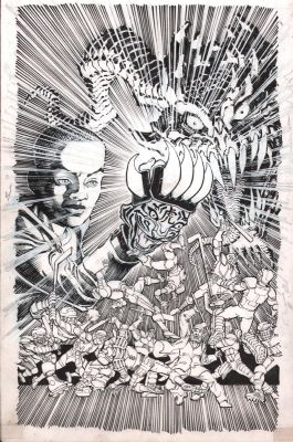Art Nichols | Finished Tiiger Claw Hero Kid Cover/Pinup | Anthony’s Comic Book Art