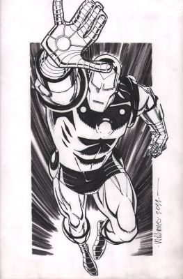 David Williams | Iron Man Dynamic Full Figure Commission - Signed - 2022 | Anthony’s Comic Book Art