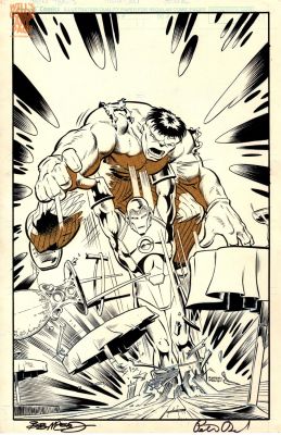 Bob McLeod Jeff Purves | Incredible Hulk #361 Cover (Marvel, 1989) Heavyweight Bout Vs Iron Man | Will’s Comic Art Page