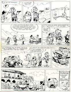 FRANCIS (Francis Bertrand,... - Lot 144 - Marc Lebut et son voisin, planche 28. Encre de Chine...