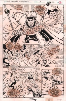 Alex Saviuk, Rob Stull | The Adventures of Spider-Man #3 P.11 - Gambit - Signed - 1996 | Anthony’s Comic Book Art
