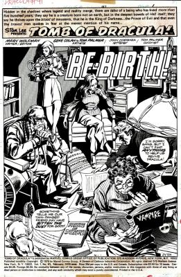 Gene Colan, Tom Palmer | Tomb of Dracula #41 P 1 Splash (Dracula’s Enemies All Try To Revive Dracula!) 1975 | Romitaman