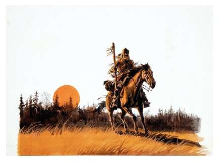 Derib | Buddy Longway. L’hiver des chevaux. Illustration pour... | Coutau Bégarie