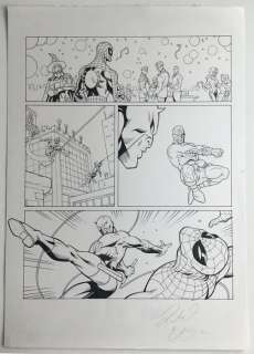 Original Art Page By Richard Elson - Pen & Ink - Spider-Man : Tower Of Power #22 - Page 4 - (2008) 