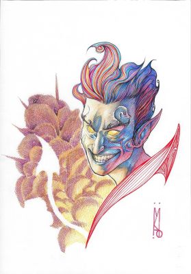 Mirko Di Noia | Nightcrawler Headshot Pinup X-Men | TDArt