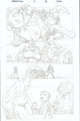 John Timms - Inhumans Attilan Rising #1 P 3 (Nice Battle!) 2015