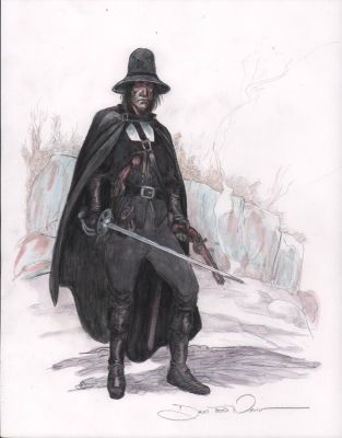 David T. Wenzel | Solomon Kane Watercolor Art - Signed | Anthony’s Comic Book Art